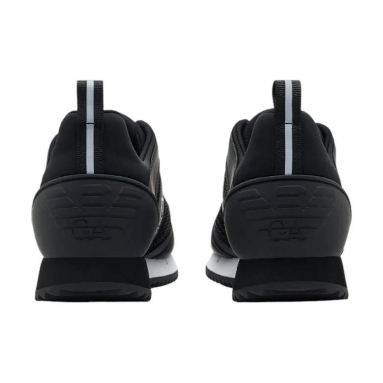 кроссовки sneaker black and white mesh+e 3