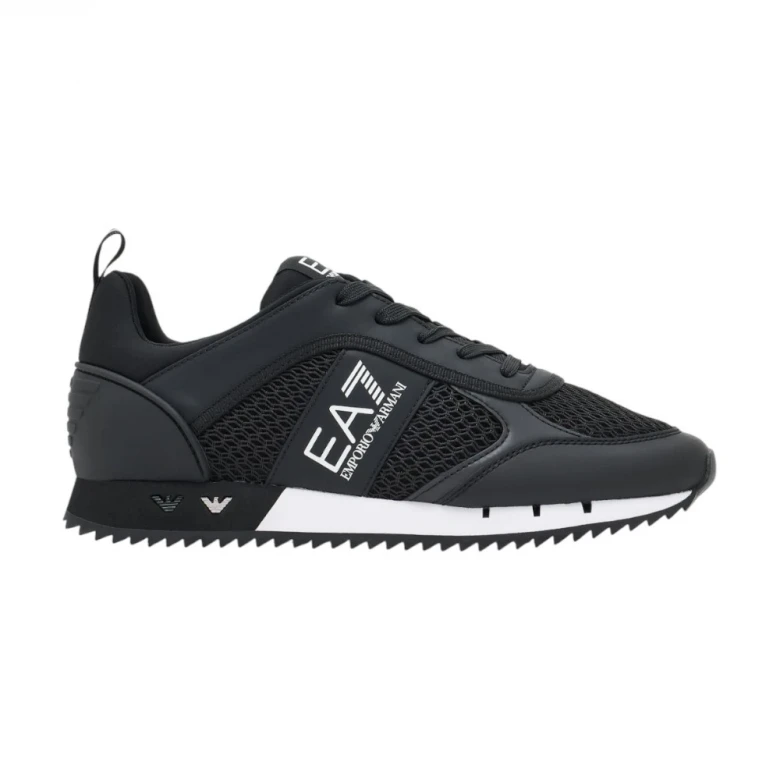 кроссовки sneaker black and white mesh+e