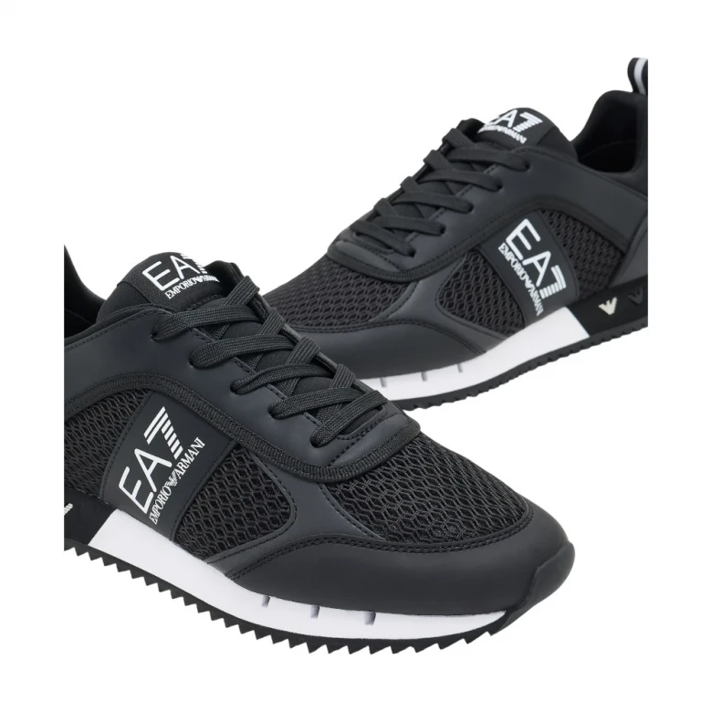 кроссовки sneaker black and white mesh+e 4