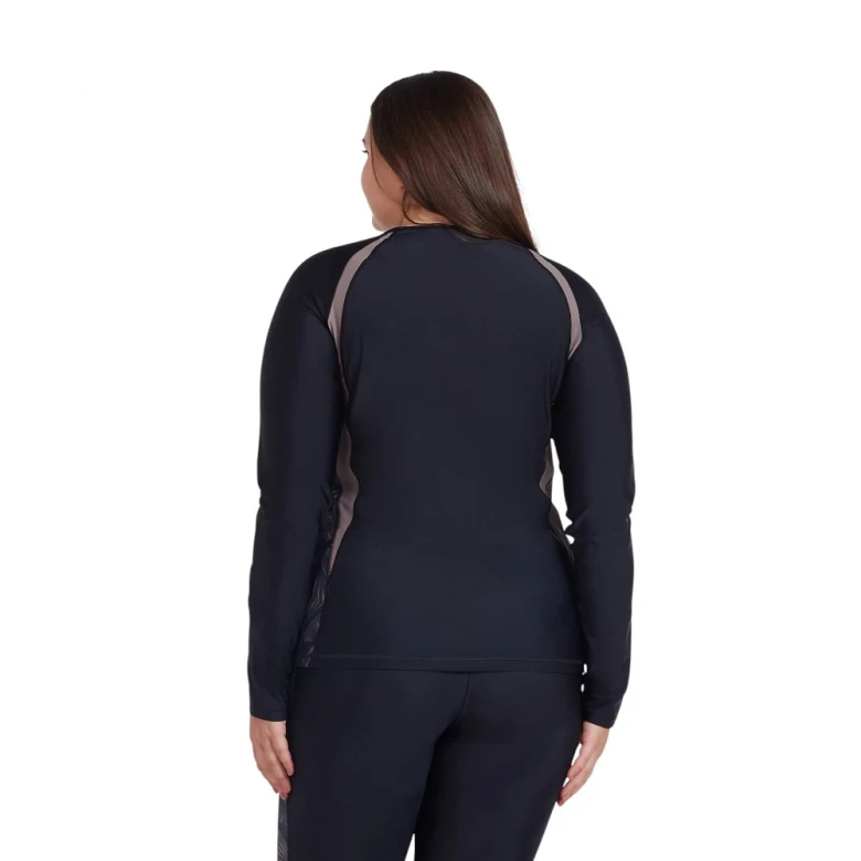 лонгслив для плавания rashguard long sleeve with diagonal (ladies) 1