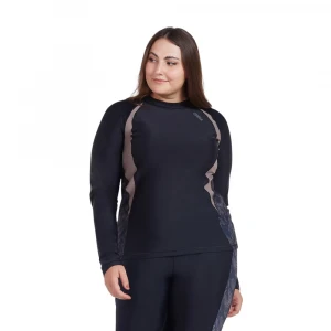лонгслив для плавания rashguard long sleeve with diagonal (ladies)