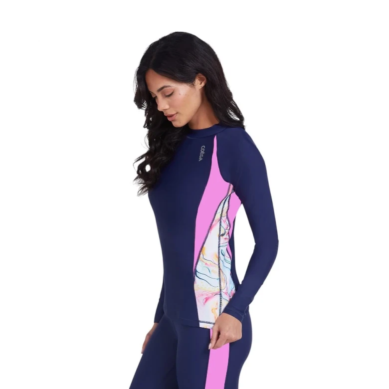 лонгслив для плавания rashguard long sleeve with diagonal (ladies) 3