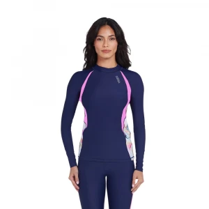 лонгслив для плавания rashguard long sleeve with diagonal (ladies) 0