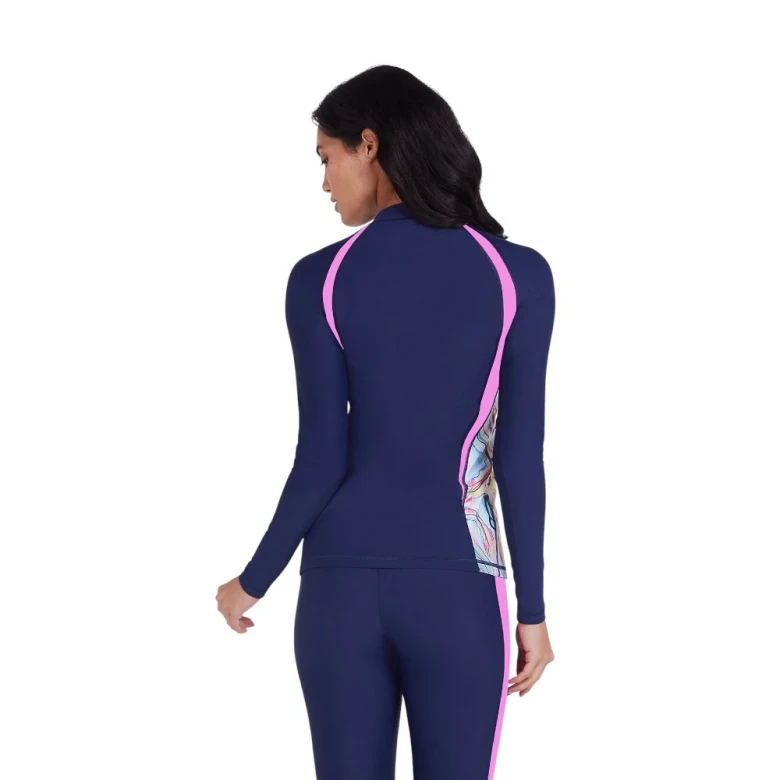 лонгслив для плавания rashguard long sleeve with diagonal (ladies) 1