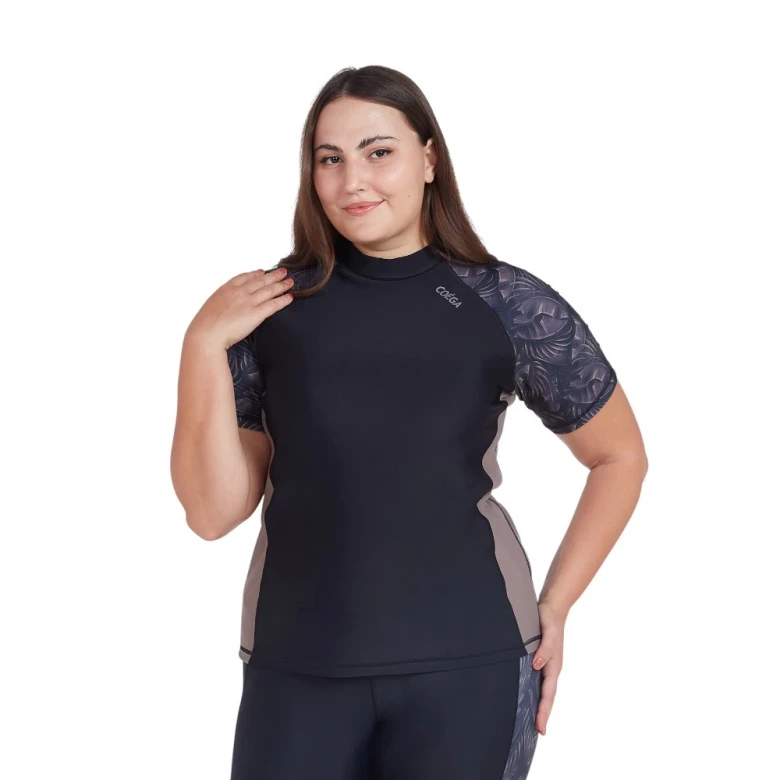 футболка для плавания rashguard short sleeve (ladies)