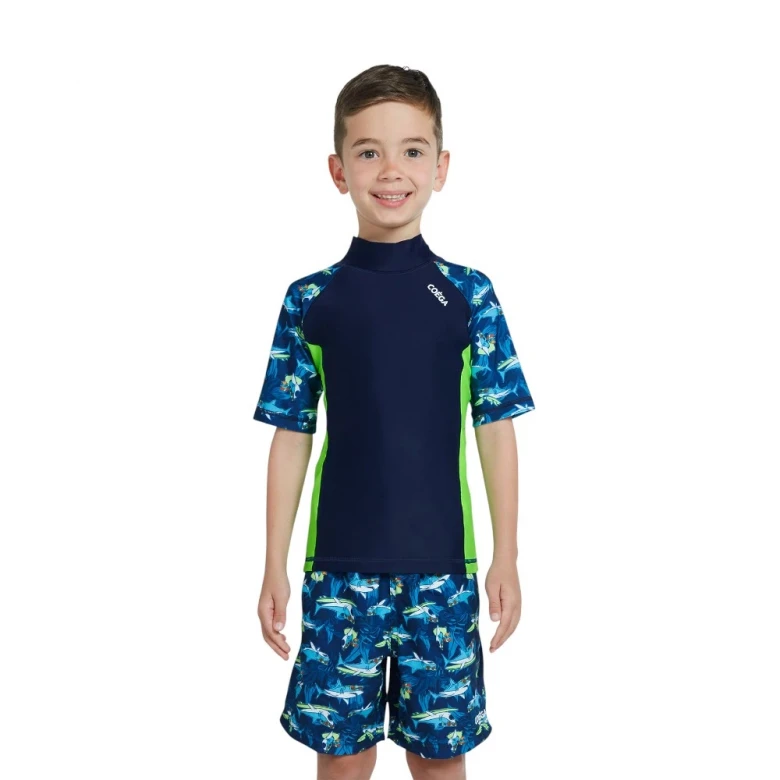 футболка для плавания rashguard short sleeve (boys)