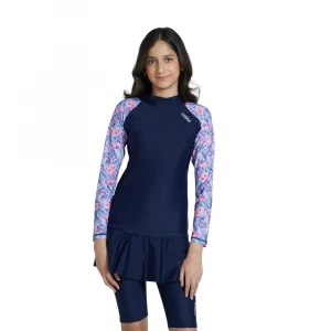 лонгслив для плавания rashguard long sleeve-aop sleeve (girls)