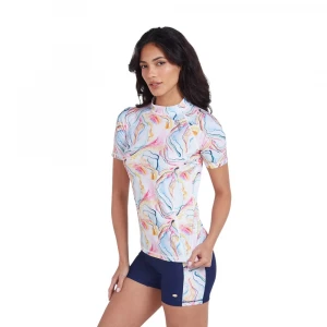 футболка для плавания rashguard short sleeve-aop (ladies) 2