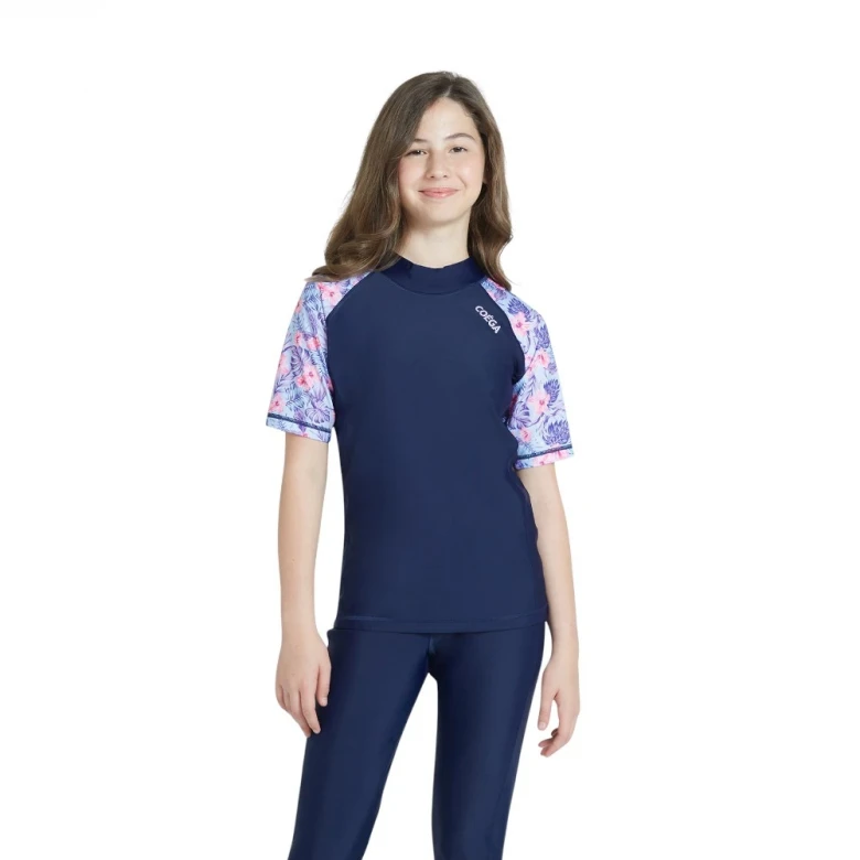 футболка для плавания rashguard short sleeve (girls)