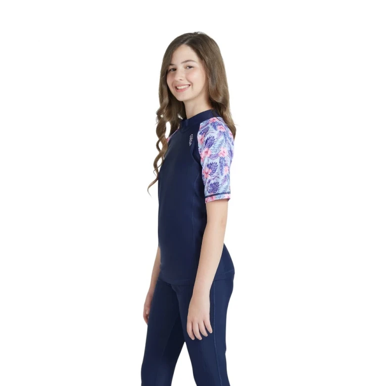футболка для плавания rashguard short sleeve (girls) 2