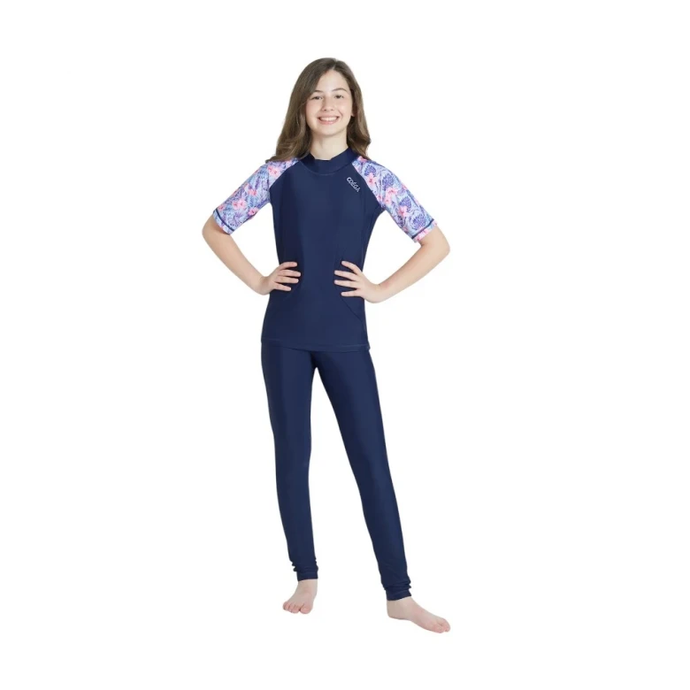 футболка для плавания rashguard short sleeve (girls) 3