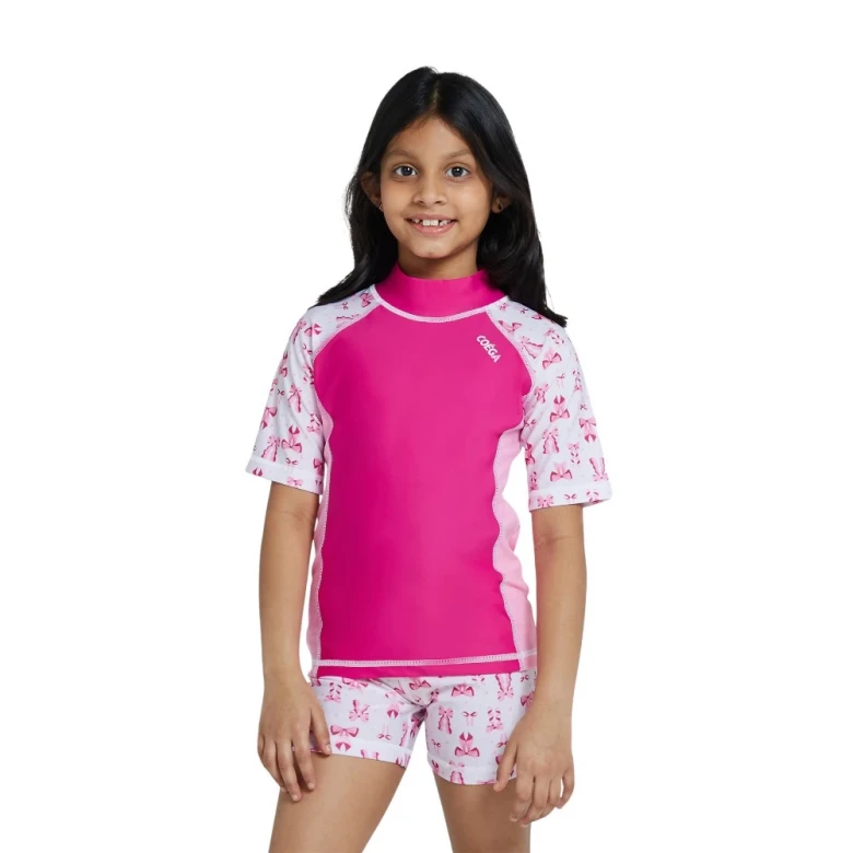 футболка для плавания rashguard short sleeve (girls)