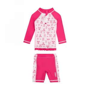 костюм для плавания 2pc suit with zip & frill-long sleeve (baby girls) 1