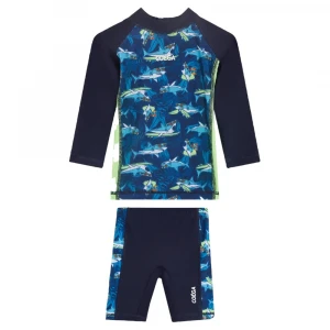 костюм для плавания 2pc suit with zip-long sleeve (baby boys)