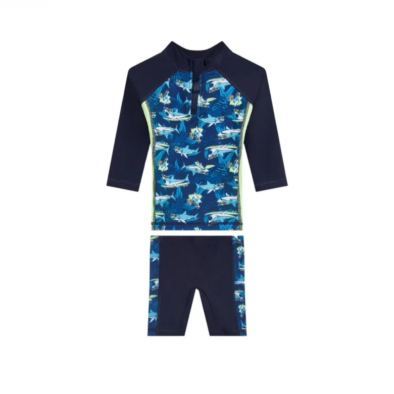 костюм для плавания 2pc suit with zip-long sleeve (baby boys) 1