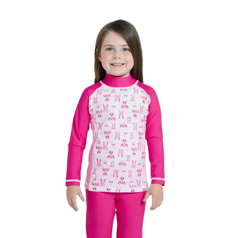 лонгслив для плавания rashguard long sleeve-aop in front (girls)