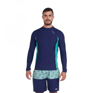 лонгслив для плавания rashguard long sleeve-solid (mens)
