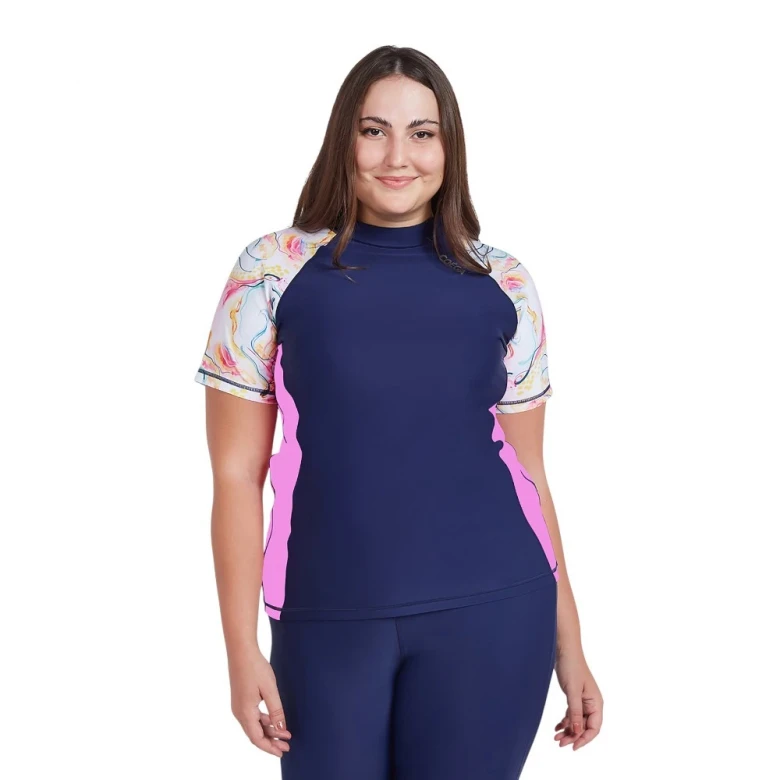 футболка для плавания rashguard short sleeve (ladies)