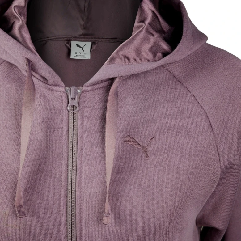 Ess Elevated Satin Fz Hoodie Fl 3