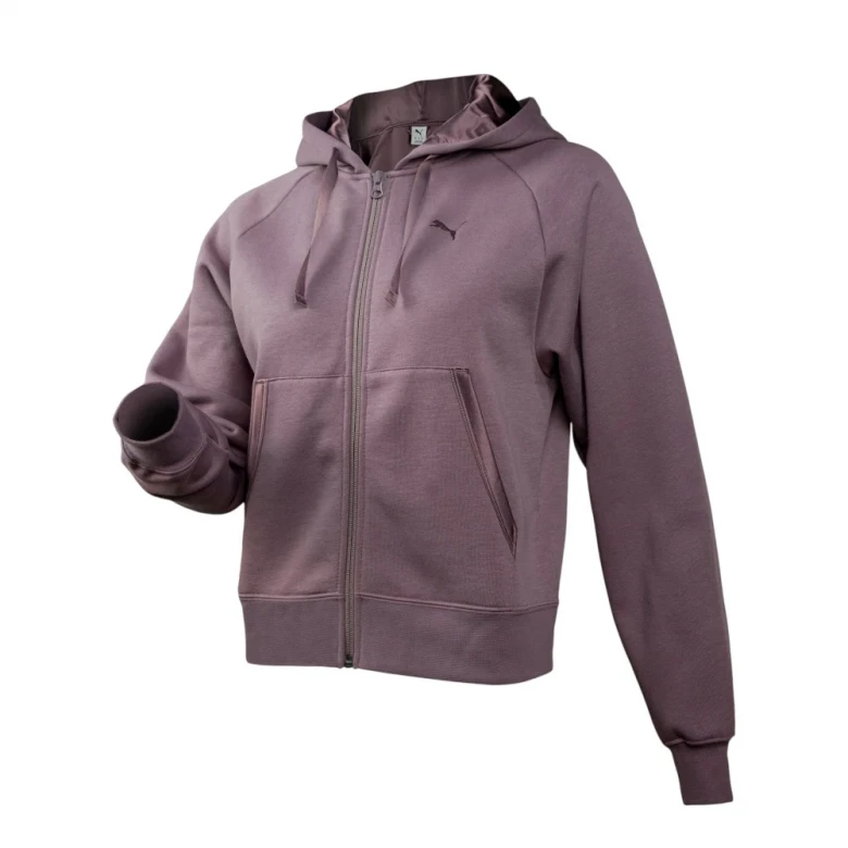 Ess Elevated Satin Fz Hoodie Fl