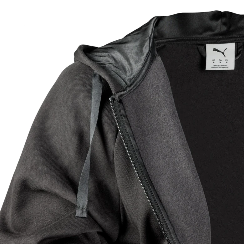 Ess Elevated Satin Fz Hoodie Fl 4