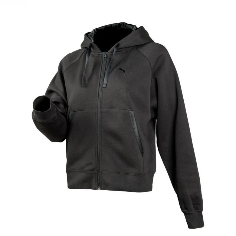 Ess Elevated Satin Fz Hoodie Fl