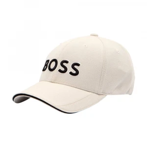 Knitted-Piqué Six-Panel Cap with Embroidered Logo