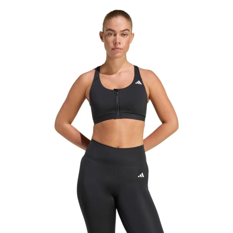 Optime Essentials Workout Zip-Front Medium Support Bra