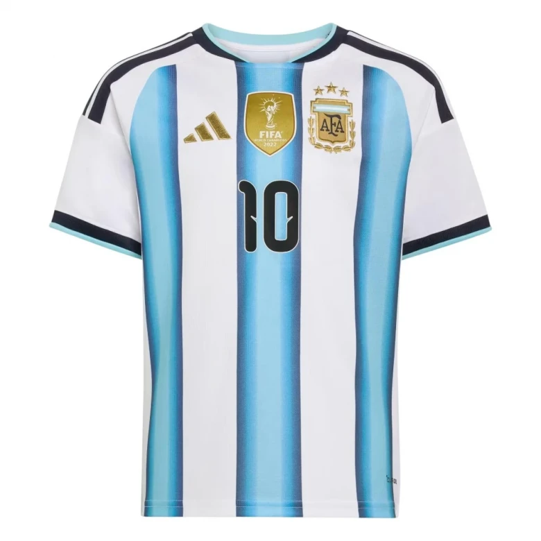 Argentina 26 Home Messi Kids Jersey 5