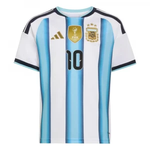 Argentina 26 Home Messi Kids Jersey 5