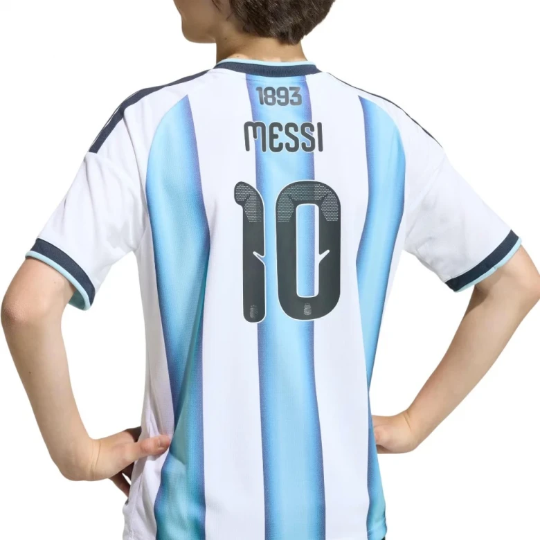 Argentina 26 Home Messi Kids Jersey 4
