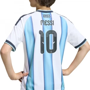 Argentina 26 Home Messi Kids Jersey 4