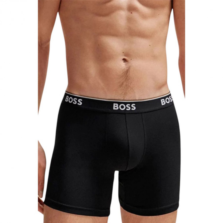 3-Pack Of Stretch-Cotton Boxer Briefs With Logo Waistbands 1