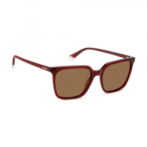 Женские бордовые солнцезащитные очки Polaroid 3