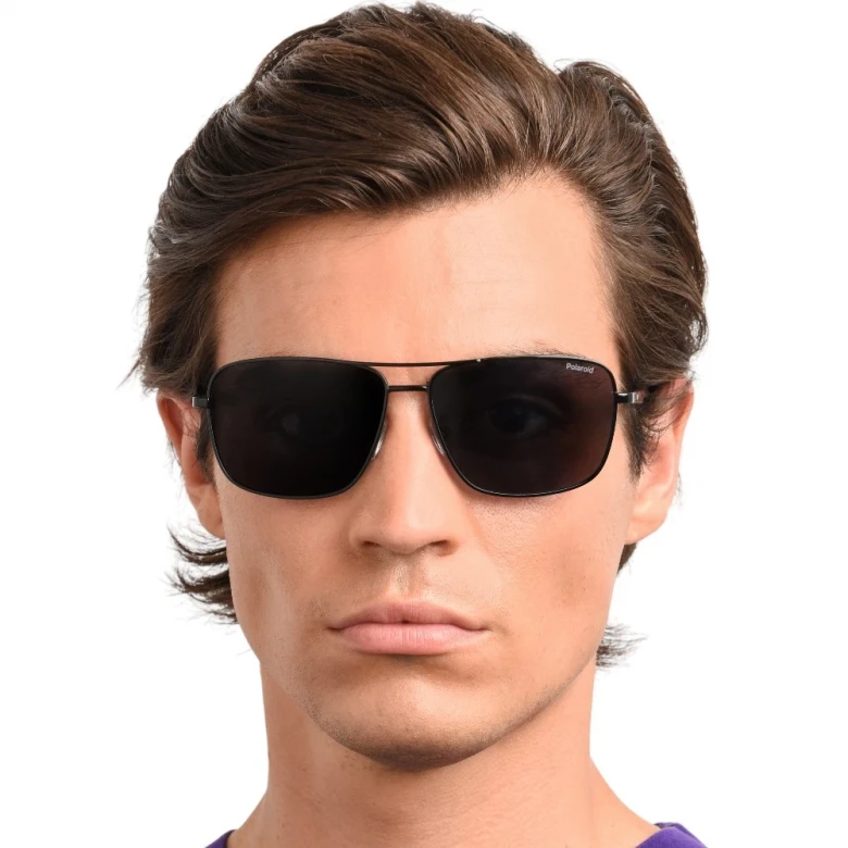 Мужские черные солнцезащитные очки Polaroid 6