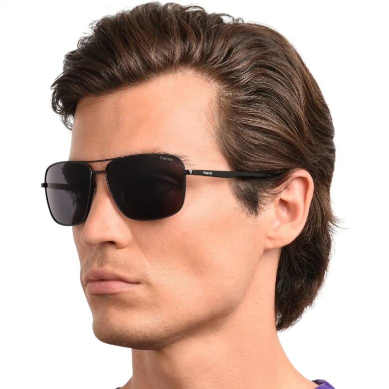Мужские черные солнцезащитные очки Polaroid 5