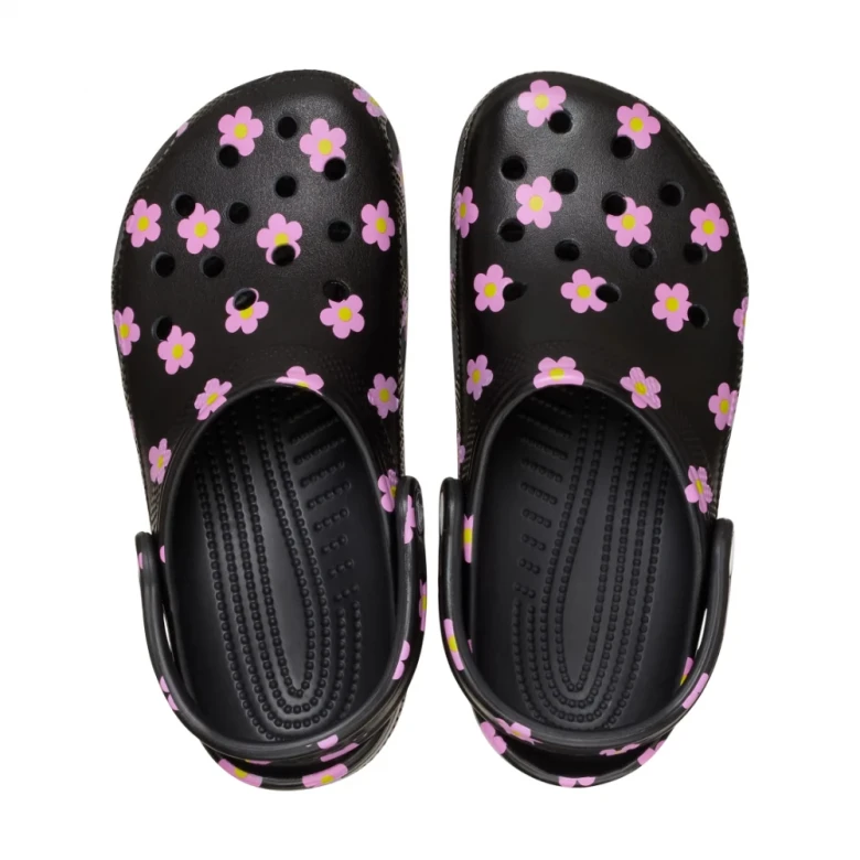 клоги classic flower clog k blk 3
