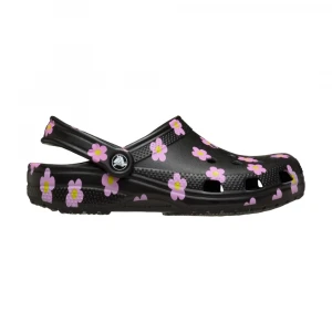 клоги classic flower clog k blk