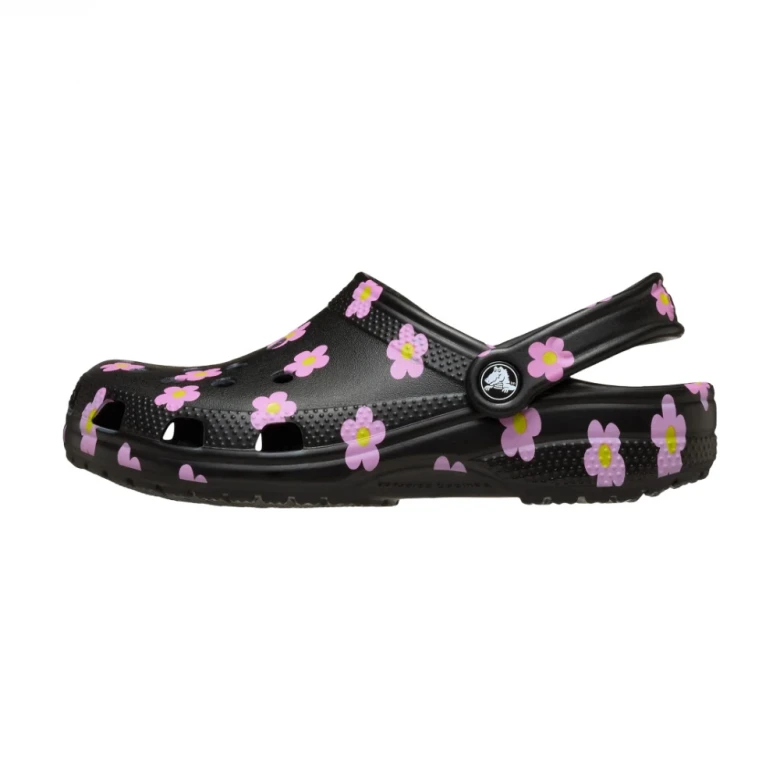 клоги classic flower clog k blk 4