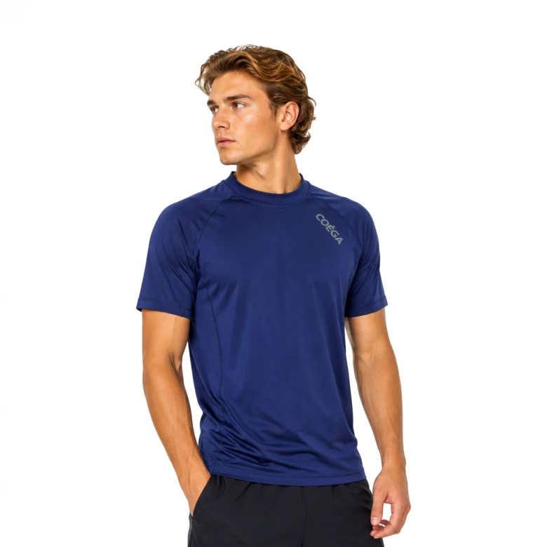 suzish uchun futbolka rashguard short sleeve-solid (mens)