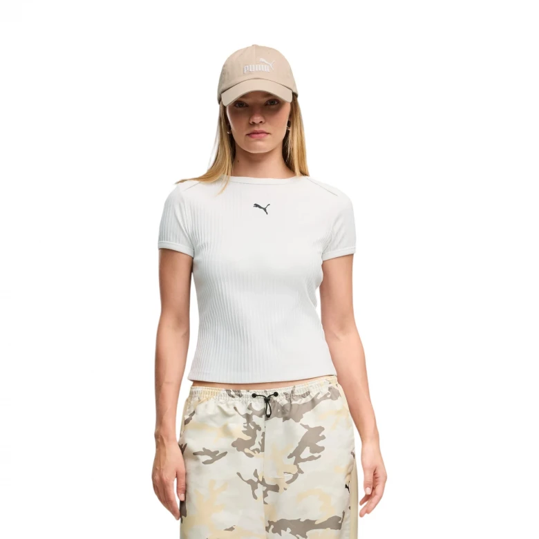 футболка ESS Ribbed Slim Short Tee