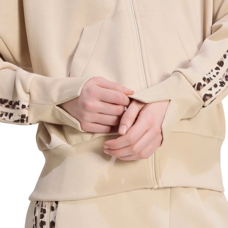 Seasonal Essentials Animal Print 3-Stripes Full-Zip 0