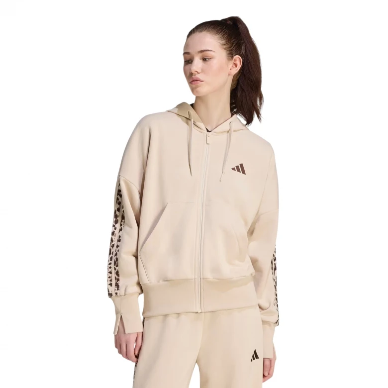 Seasonal Essentials Animal Print 3-Stripes Full-Zip