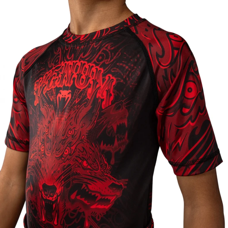 Wolf Atak Kids Short Sleeve Rashguard 1
