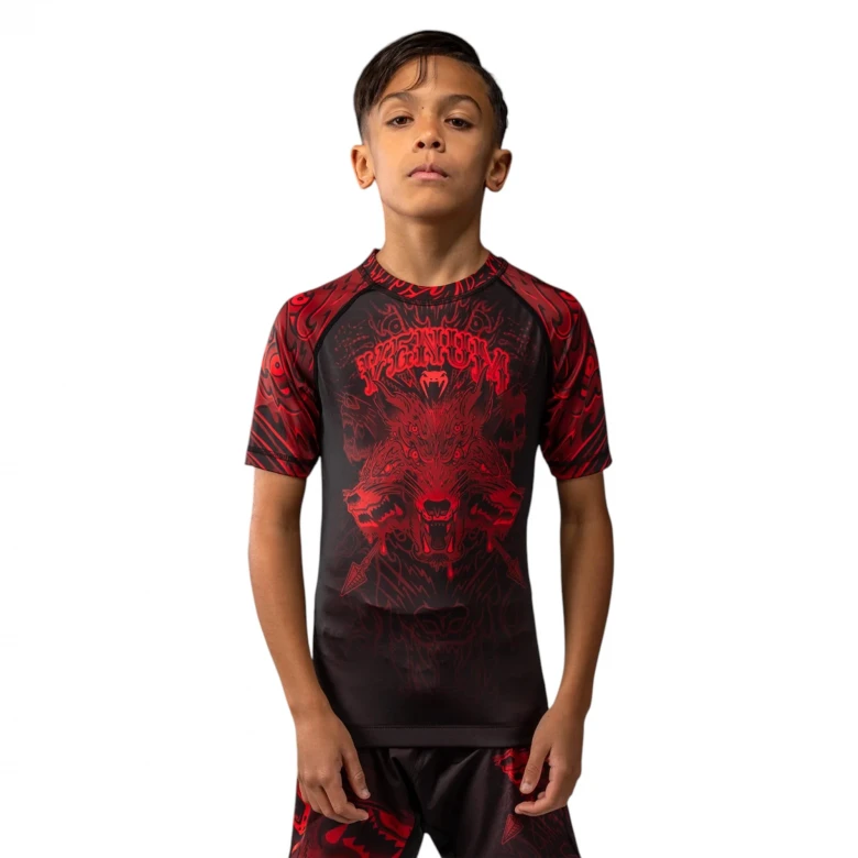 Wolf Atak Kids Short Sleeve Rashguard 3