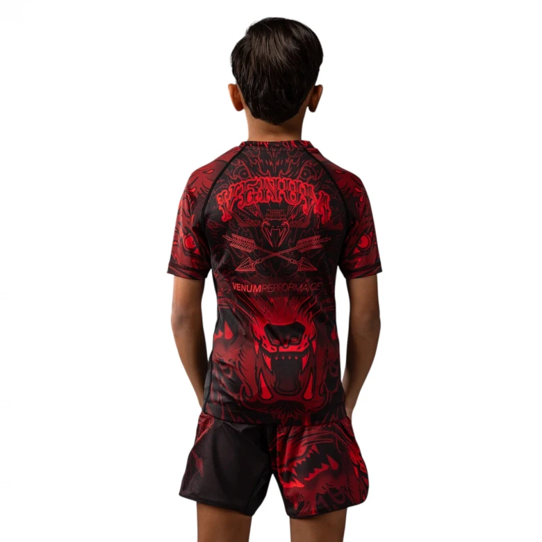 Wolf Atak Kids Short Sleeve Rashguard 0