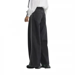 High Rise Wide Leg Denim Pant 1