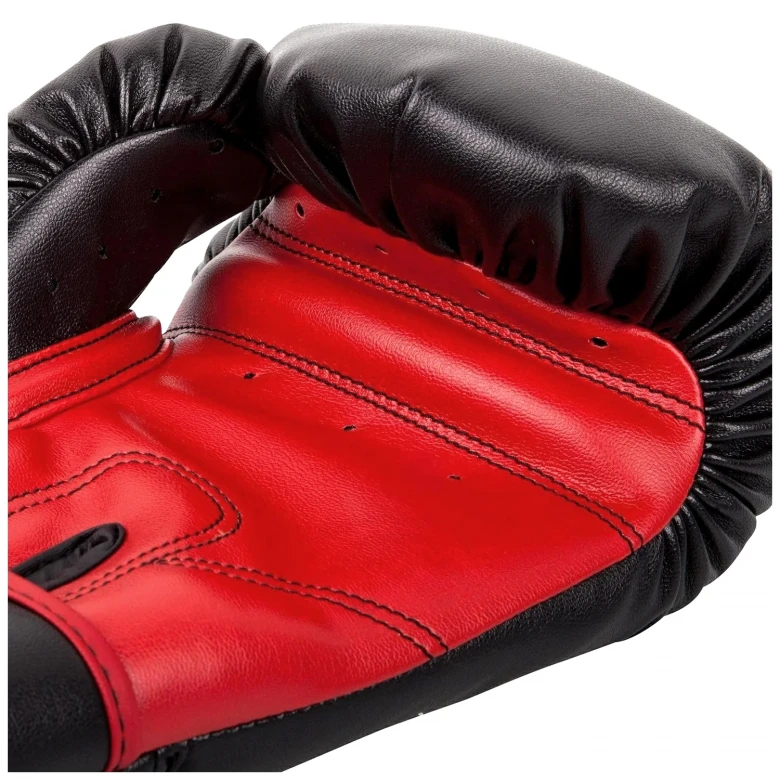перчатки venum contender boxing gloves (for kids)-black/red 2