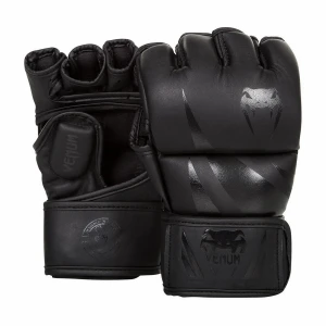 перчатки venum challenger mma gloves-black/black