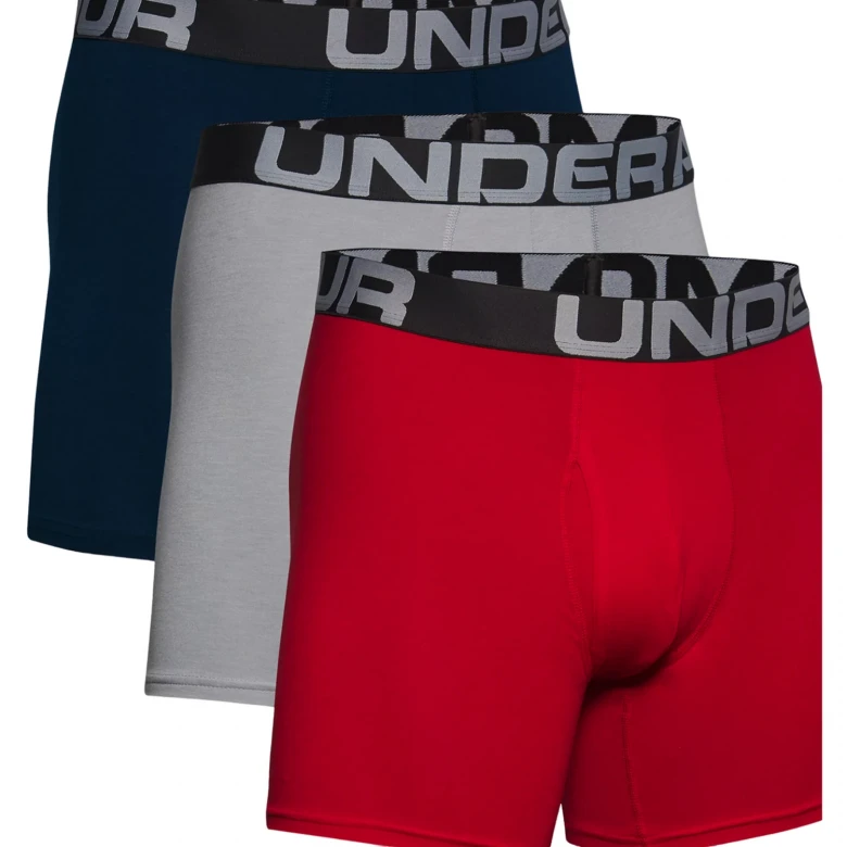 Нижнее бельё Under Armour S Ua Charged Cotton 6in 3 Pack Red 3